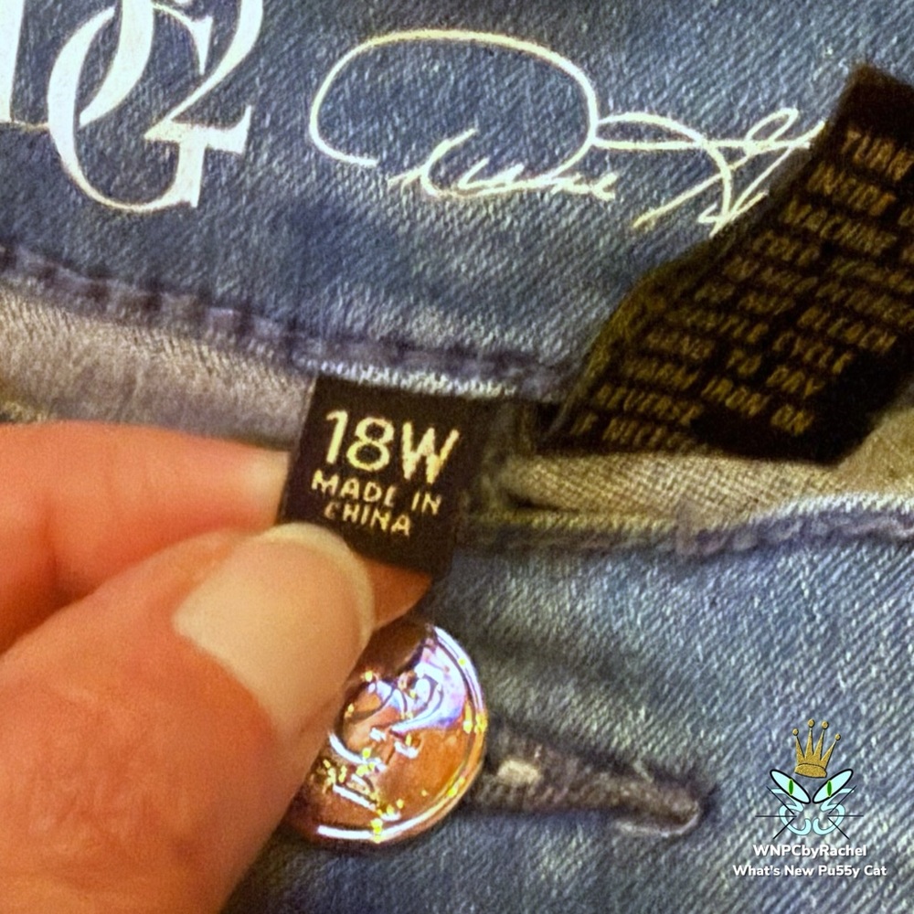 DG2 by Diane Gilman Floral Embroidered Jeans, Size 18W - Picture 7 of 10